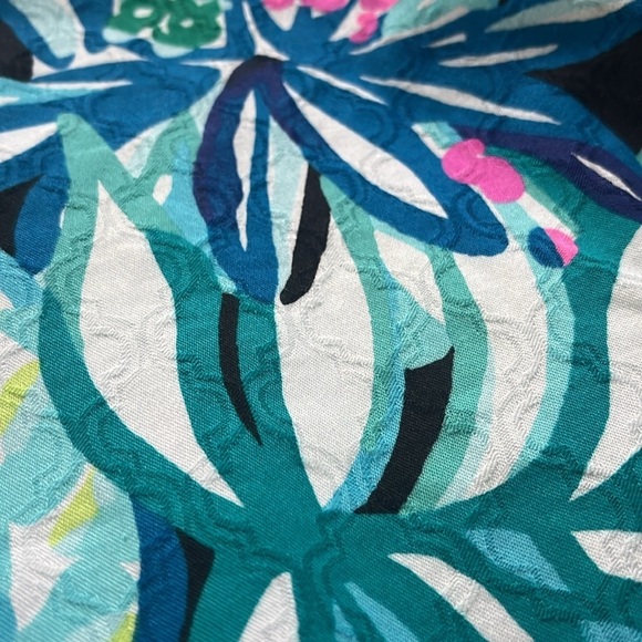 Lilly Pulitzer Vibrant Leaf Print Kelly Skinny Ankle Pants 00 - Picture 7 of 7